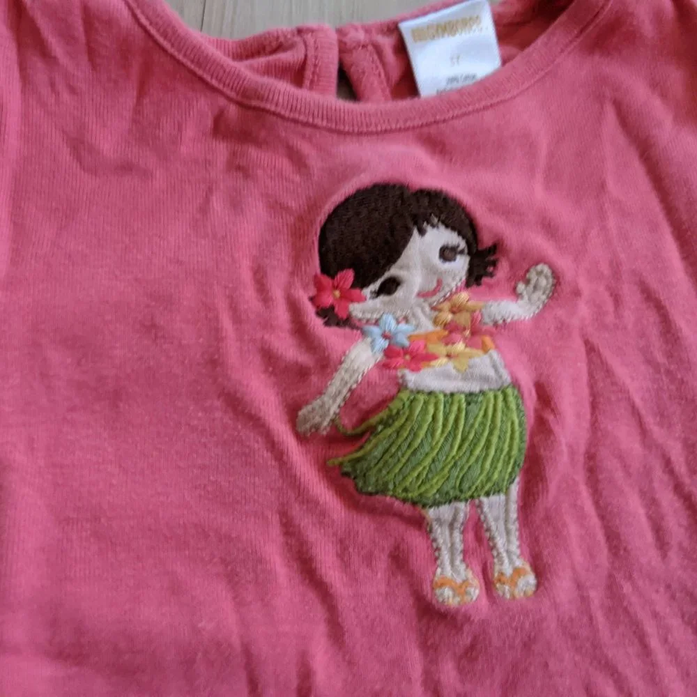 Gymboree‎ Aloha Sunshine Coral Pink Hula Girl Hawai